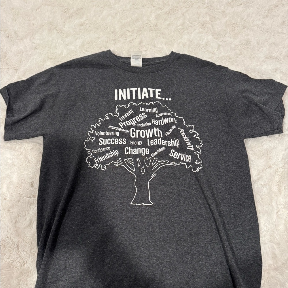 Gray T-Shirt with Inspirational Tree Design
